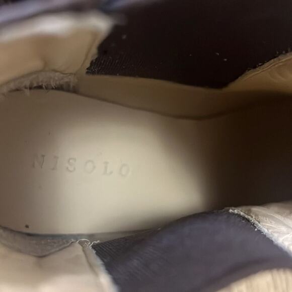 NISOLO HEELED CHELSEA NWOT BROWN ELASTIC SIDE PANEL BOOTS SIZE 9‎ 1/2 - Picture 9 of 9